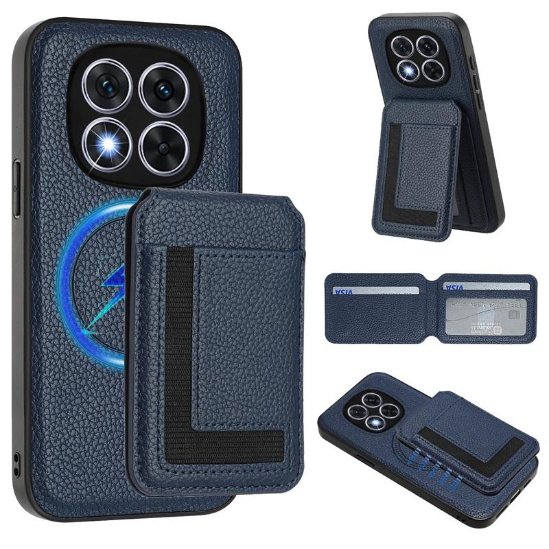 For Redmi 14C 14R A4 A3 13C A3X Note 13 14 Pro Plus Pro+ 13R Turbo3 4G 5G Case Cover Card Holder Stand Coin Magnetic Wallet Supports Wireless Charging