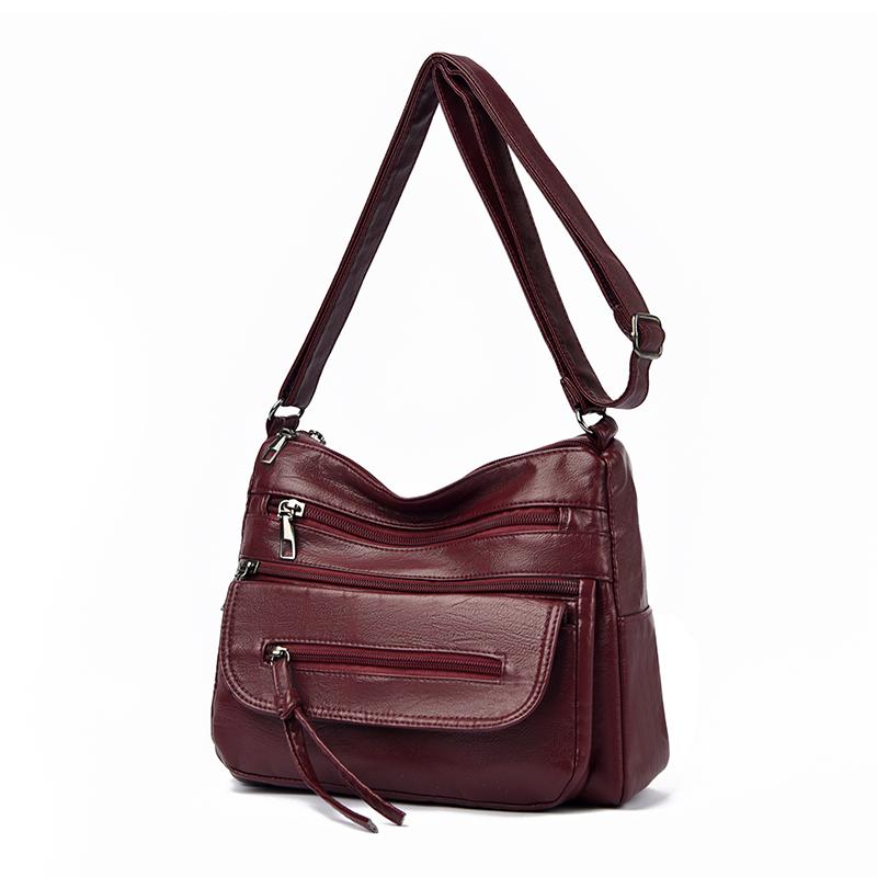 Women's Shoulder Bag Middle-aged Mom Bag Multi-pocket Shoulder Bag Lightweight Crossbody Bag