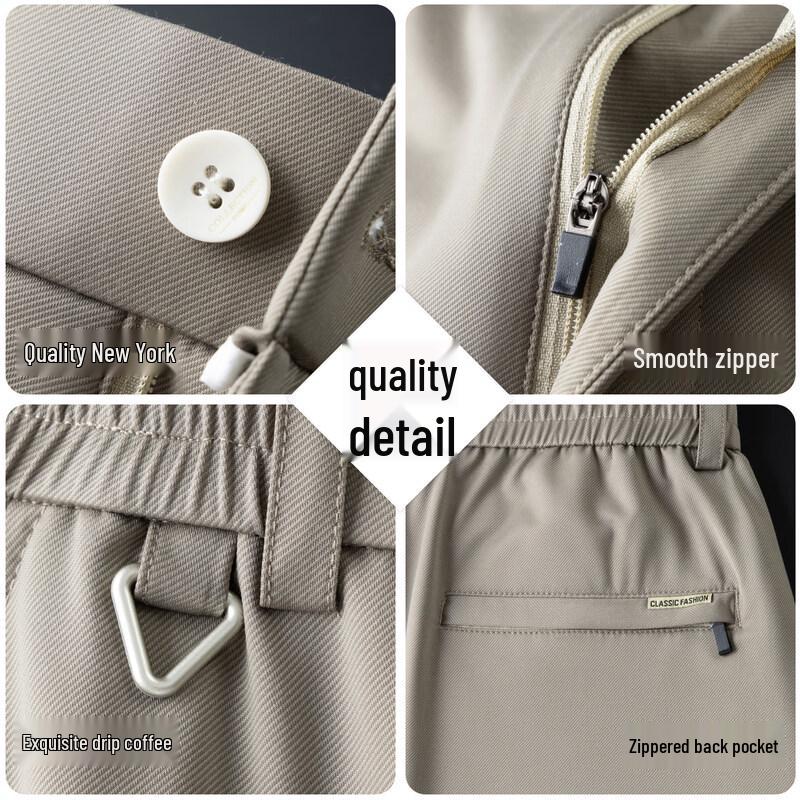 Pierre Cardin Men's Breathable Elastic Straight-Leg Casual Pants