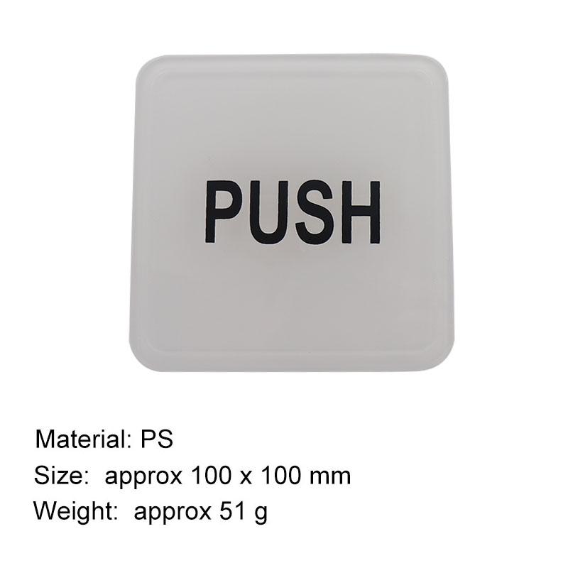 Push Pull Door Sign Self Acrylic Sign Decal Office Push Pull Entrance Exit Door Glass Door Sticker Signboard