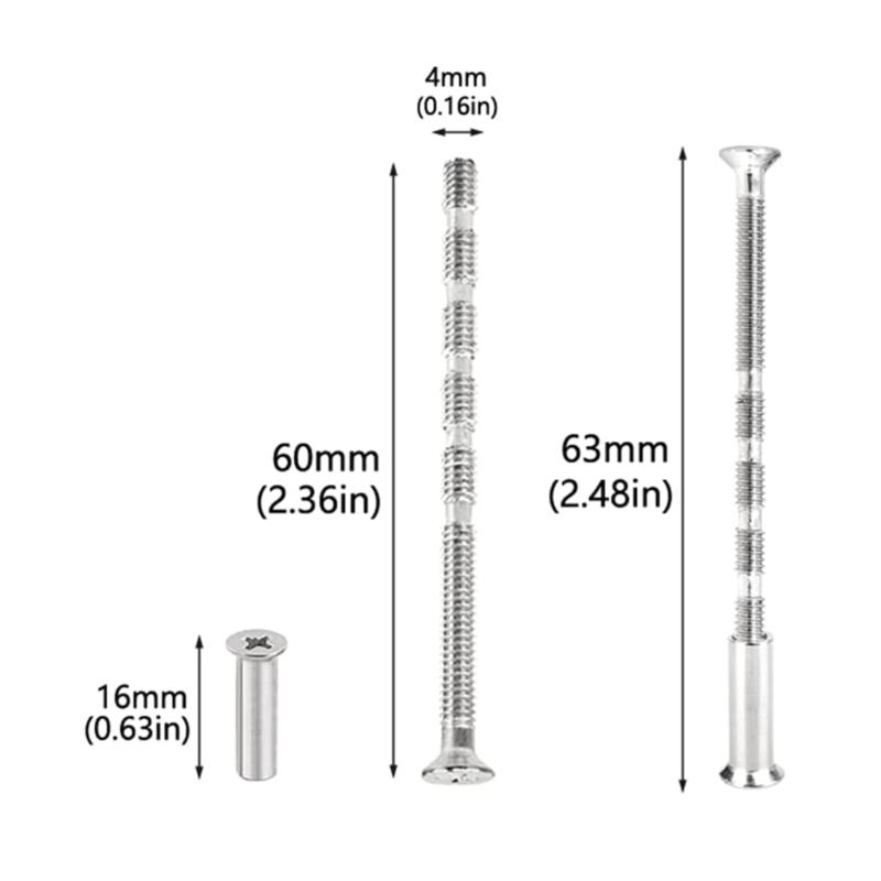 4mm 50 Pack Screw Set Door Handle Screws Durable Suitable for Cabinets & Drawers