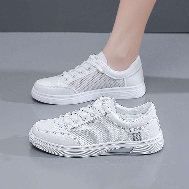 2025 Spring New White Shoes Women's Korean Versatile Student Flat Shoes Women's Casual Sports Shoes Women's Shoes