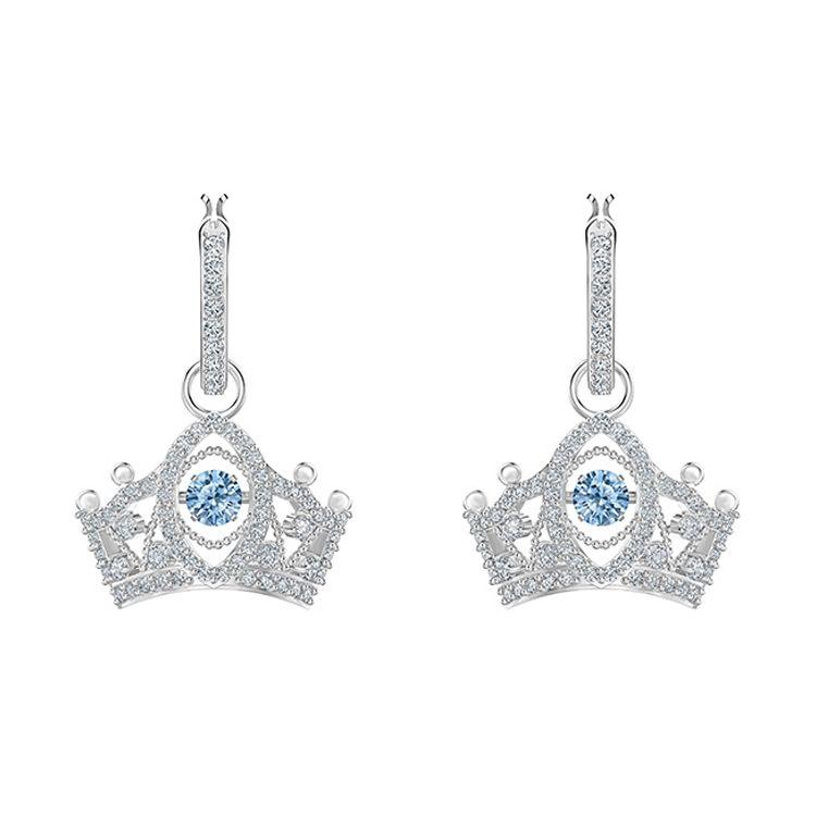 Swarovski Biene Eine Königin Rhodinierte Wassertropfenohrringe Ohrringe für Damen Silber 5501081 Silver white