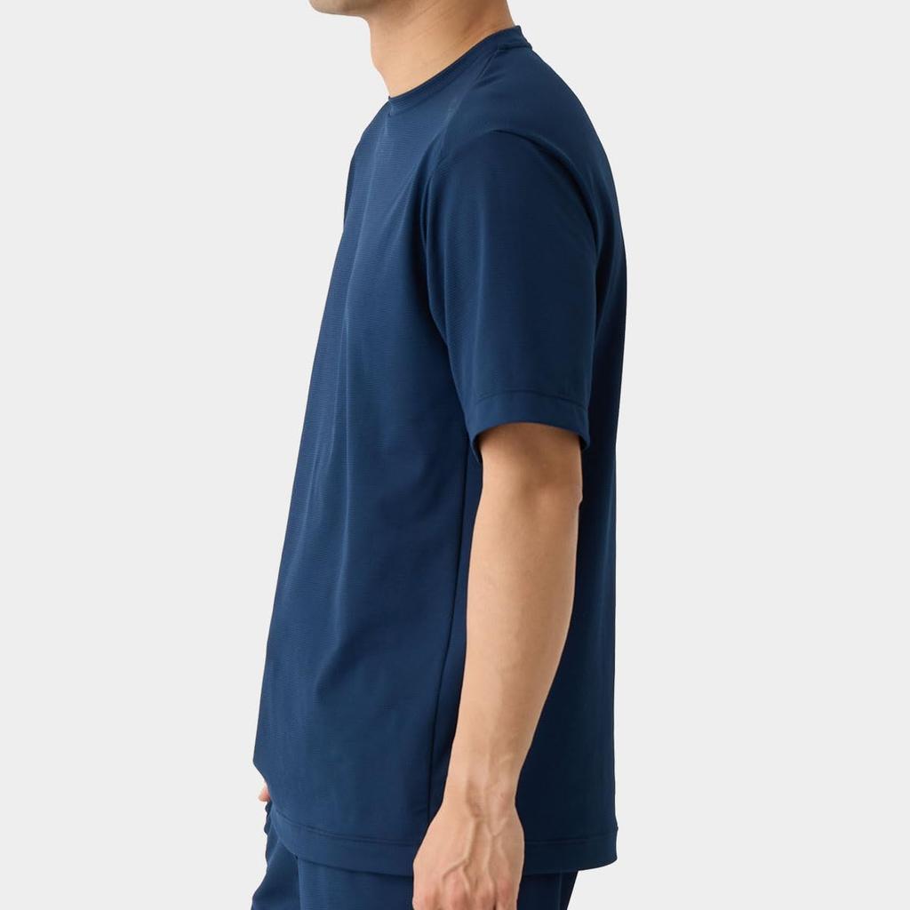 VENEX Standard Short Sleeve Recovery Wear for General Medical Size L Men's Dry+ Devices, Navy,