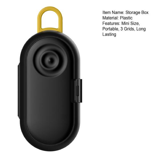 Mini Pill Multipurpose Box Durable Construction Portable Tablet Medicine Organizer Earplugs