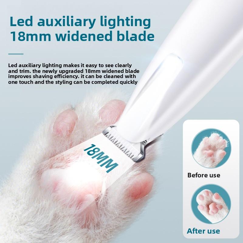 Waterproof Pet Hair Trimming Device, Pet Grooming Scissors, Cat Grooming Trimmer, Dog Foot Trimming Tool, Electric Push Trimmer