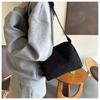 Contemporary Corduroy Sling Bag for Ladies Versatile Shoulder Bags with Zipper