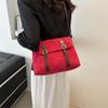 Leather Shoulder Bag for Women's Korean Suede Design Fashionable Crossbody Bag Retro Strap Postman