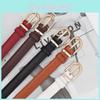 Spring Womens Pu Leather Skinny Belt Metal Pin Buckle Outdoor Leisure Belt Waist
