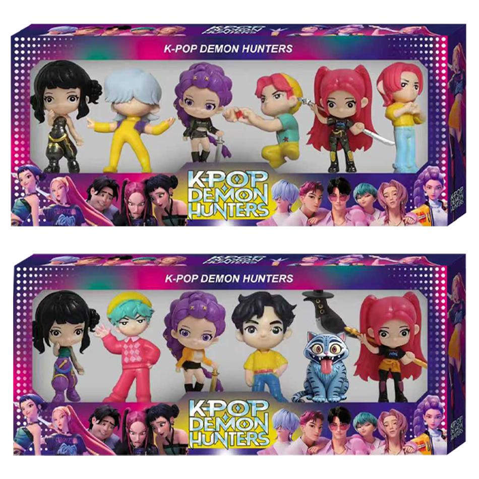 2027 NEW Kpop Devil Hunter Rumi Zoe Mira Anime Polyvinyl Chloride Character Collection Desktop Trinkets Childrens New Year Gift