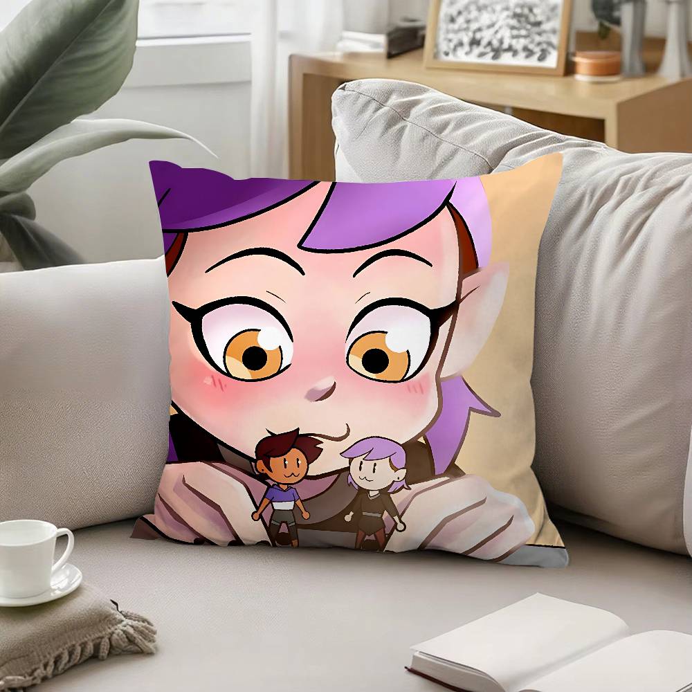 Anime T-the Owl-H-houseS Cute Pillow Case Cushion Cover Soft Cute Throw Pillow Case For Car Sofa Pillowcase Polyester