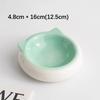 Creative Ceramic Cat Ear Shape Pet Food Bowl High Grade Flat Bottomed Anti Overturning Dining Bowls Drinking Bowl Pet Supplies