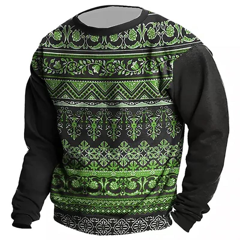 Fashion Bohemian Floral 3D Print T Shirts Men Woman Retro Casual Long Sleeved T-shirt Oversized Harajuku Kids Tees Tops Clothing