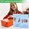 5Pcs Cute Pickle Design Pocket Hug Cards Emotional Support Pickle Tomato Eggplant Peanut Carrot Positive Cards Set for Graduation