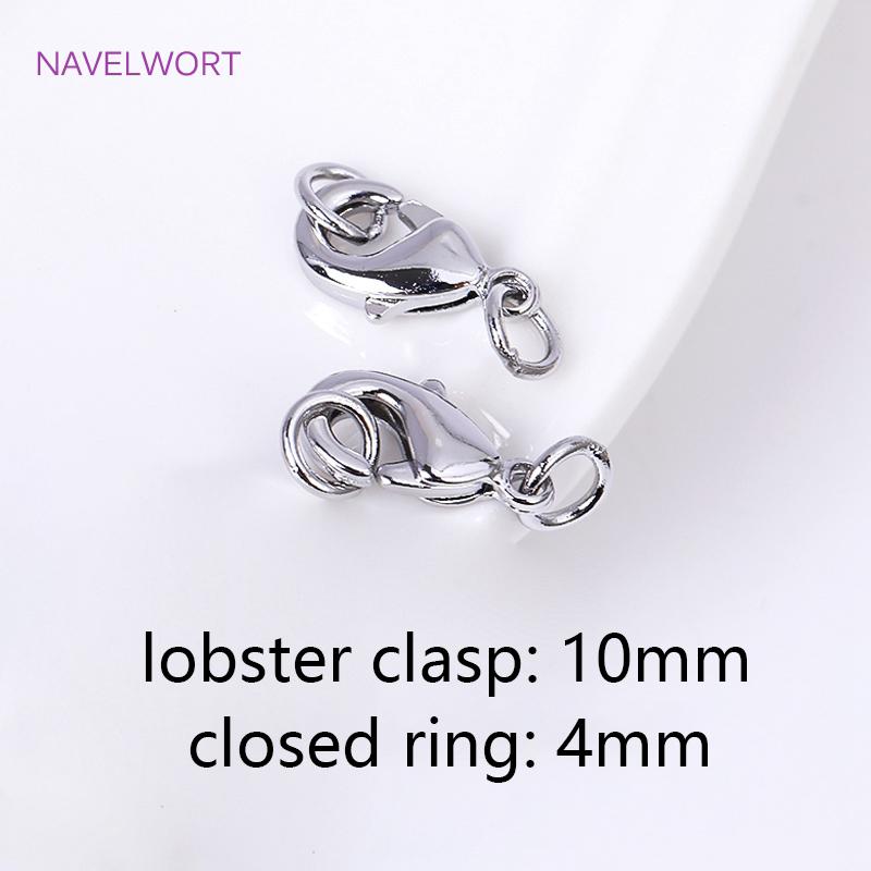 10/12mm 18K Gold Plated Brass Lobster Clasp With Closed Ring,Clasp For Jewellery,Lobster Clasp Connector,Accessories For Jewelry