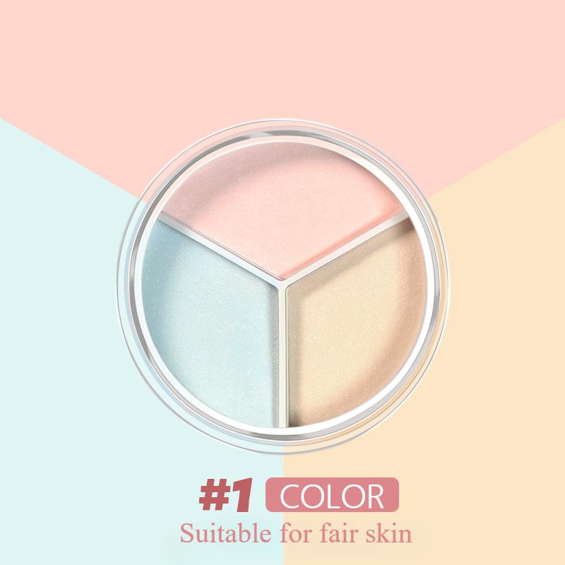 Three Color Loose Powder Honey Powder Pearlescent Matte Oil Control Hard To Take Off Makeup Concealer Makeup Setting Powder