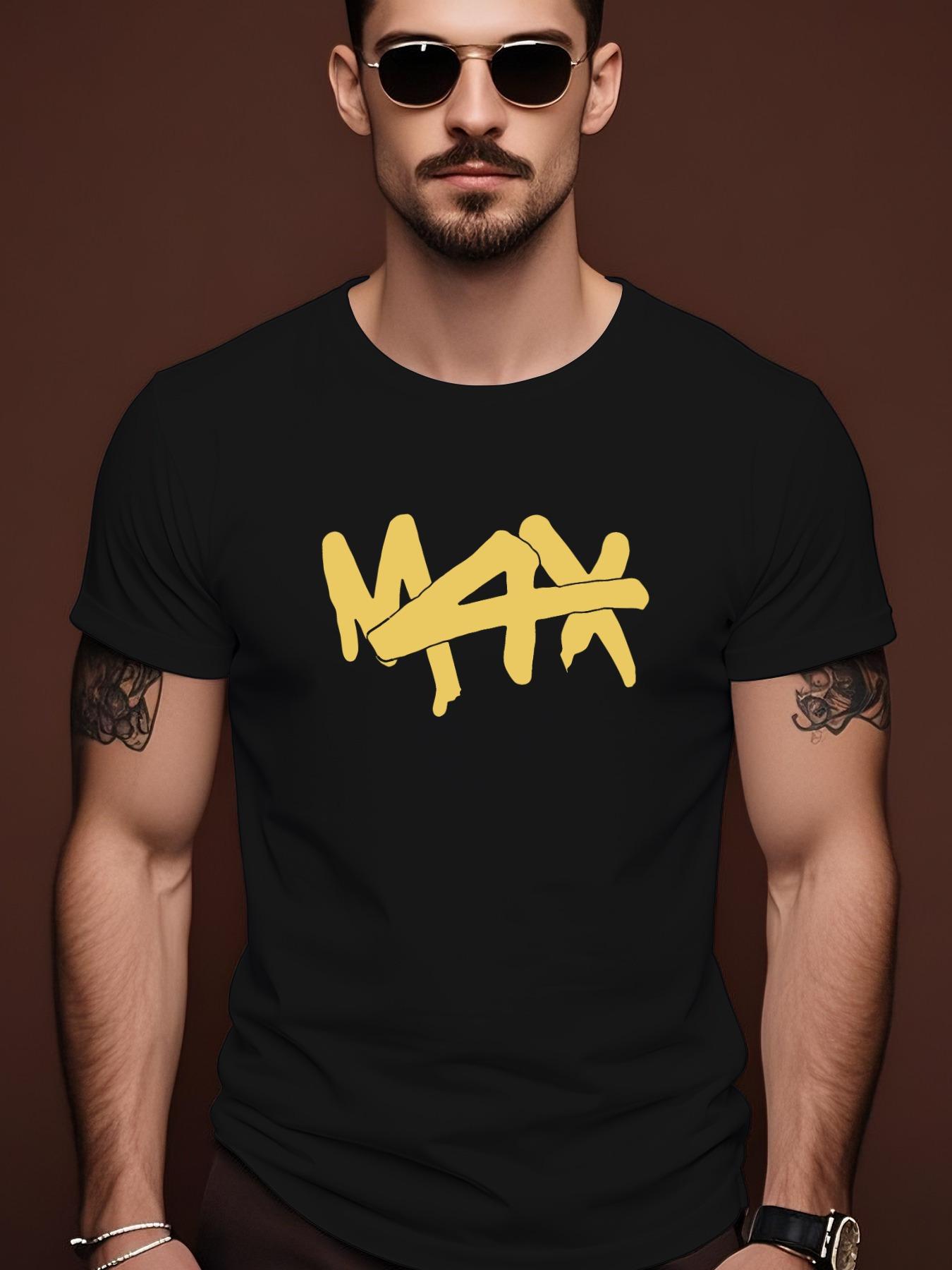 Summer Tshirt with Bold MAX Letter Print S