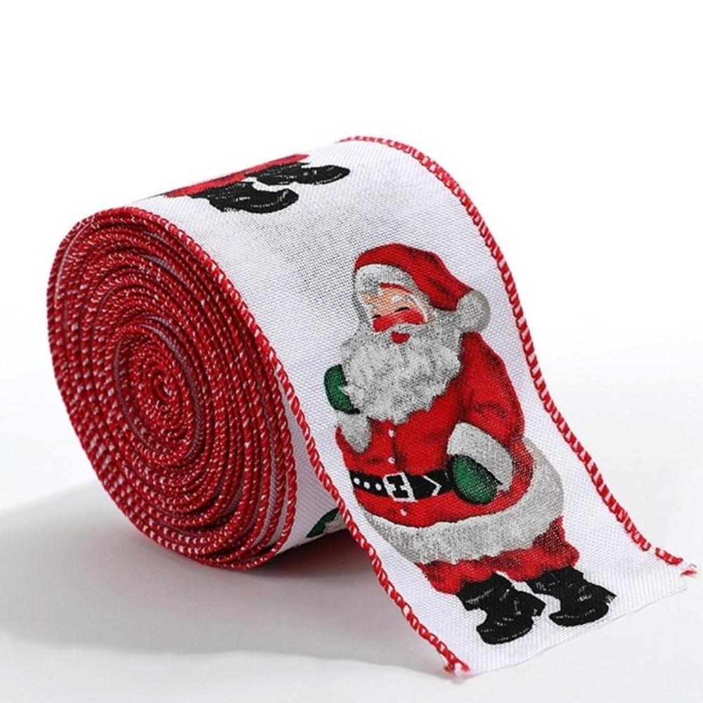 2m Weihnachtsband Weihnachtsgeschenk Sackleinenband Neues Stoffwirbelband