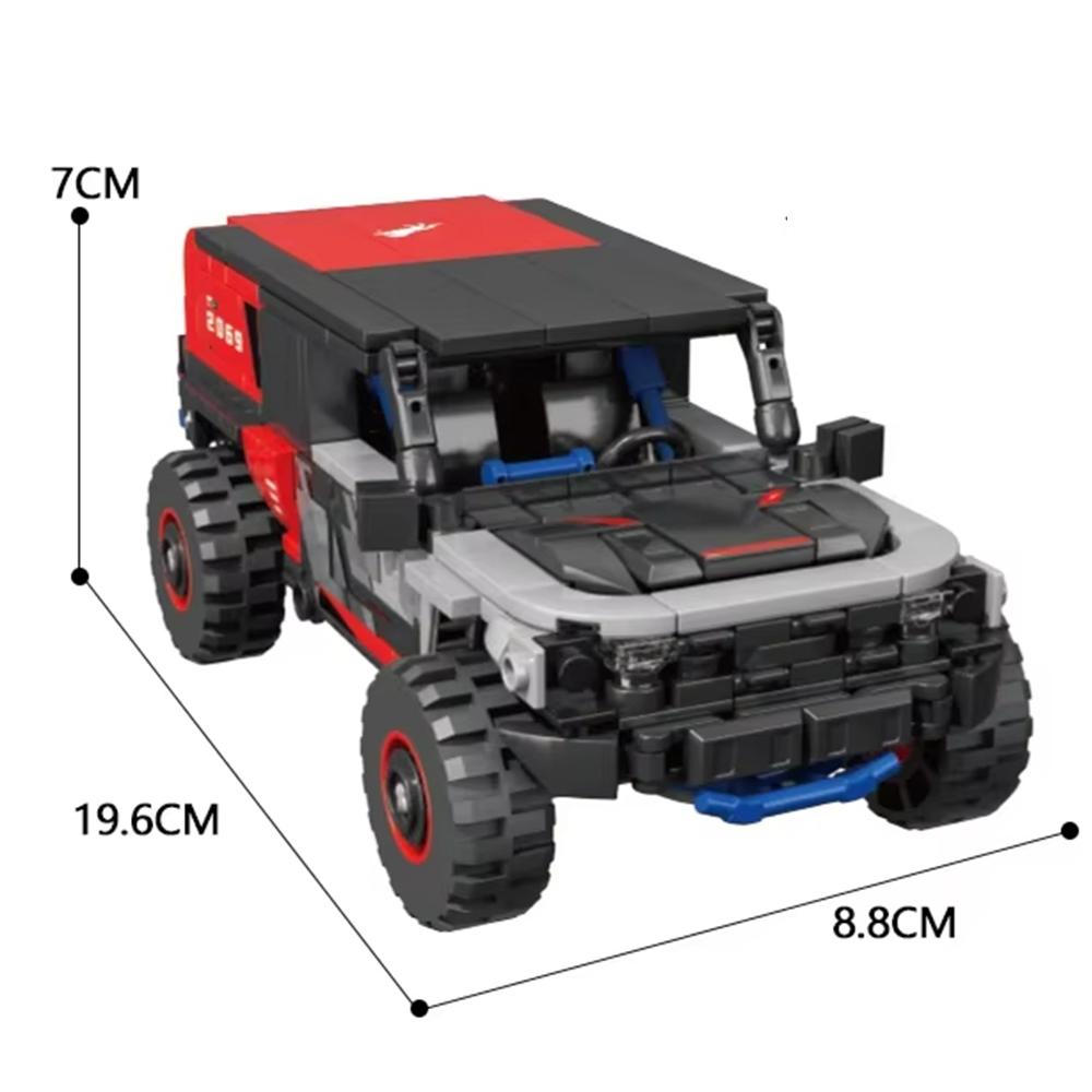 Non-Toxic 438Pcs Off Road Rally Car Building Blocks City Suv Racing Vehicle Model Moc Bricks Educational Diy Toys For Kids Holiday Gifts