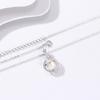 Freshwater Pearl Necklace Women'S Summer Retro Full Diamond Simple Mother Style Collarbone Chain Niche Fashion Geometric Pendant Quality