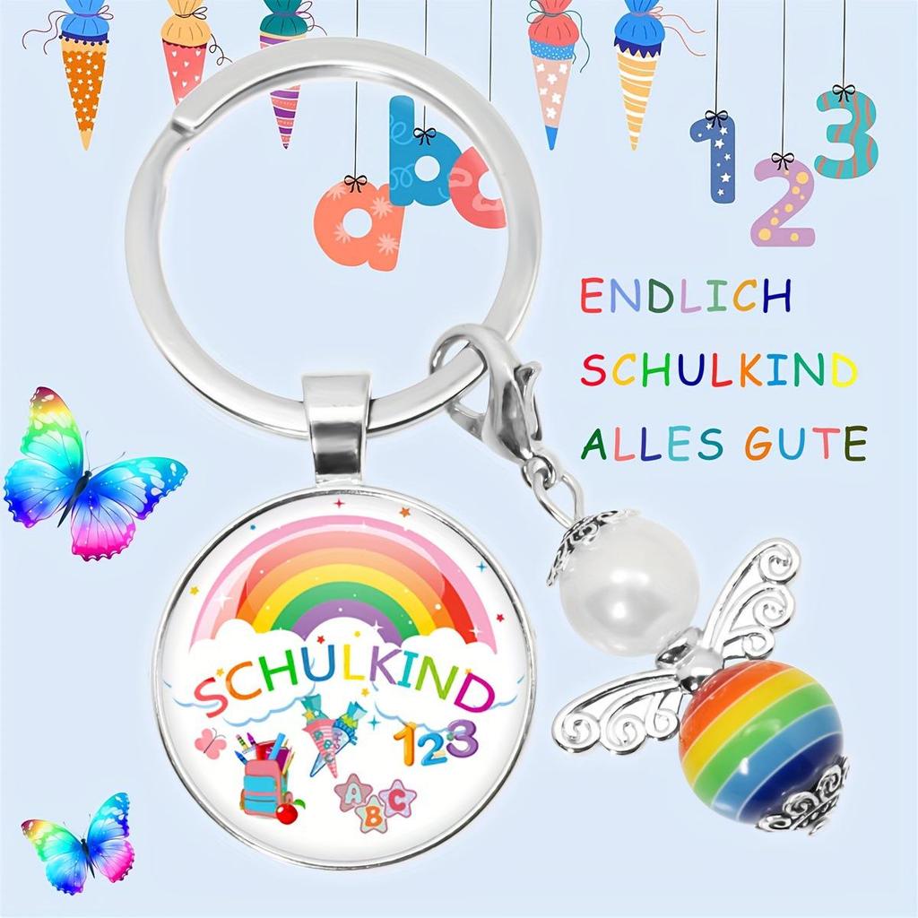 German Bee Angel Educator Back-to-School Schulkind Keychain Pendant Gift