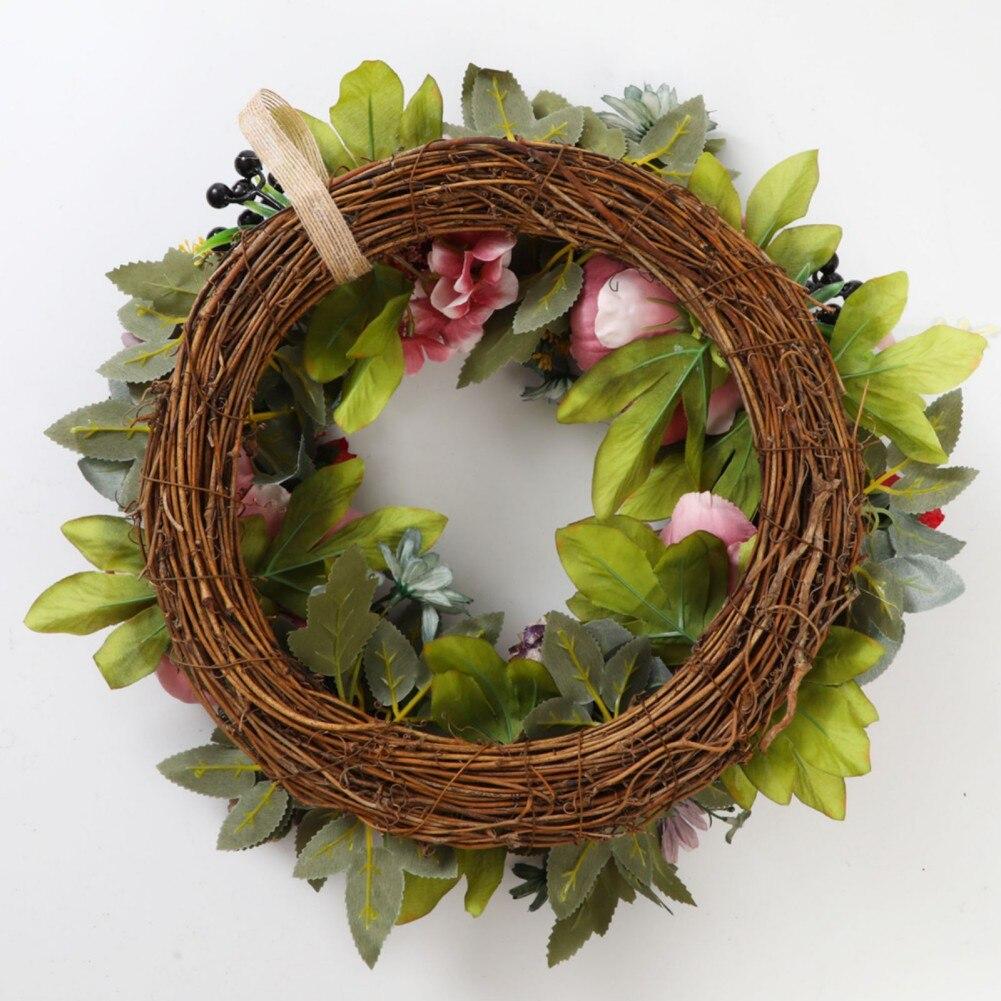 Valentines Day Wreath Peony Round Durable Artificial Flower for Wedding