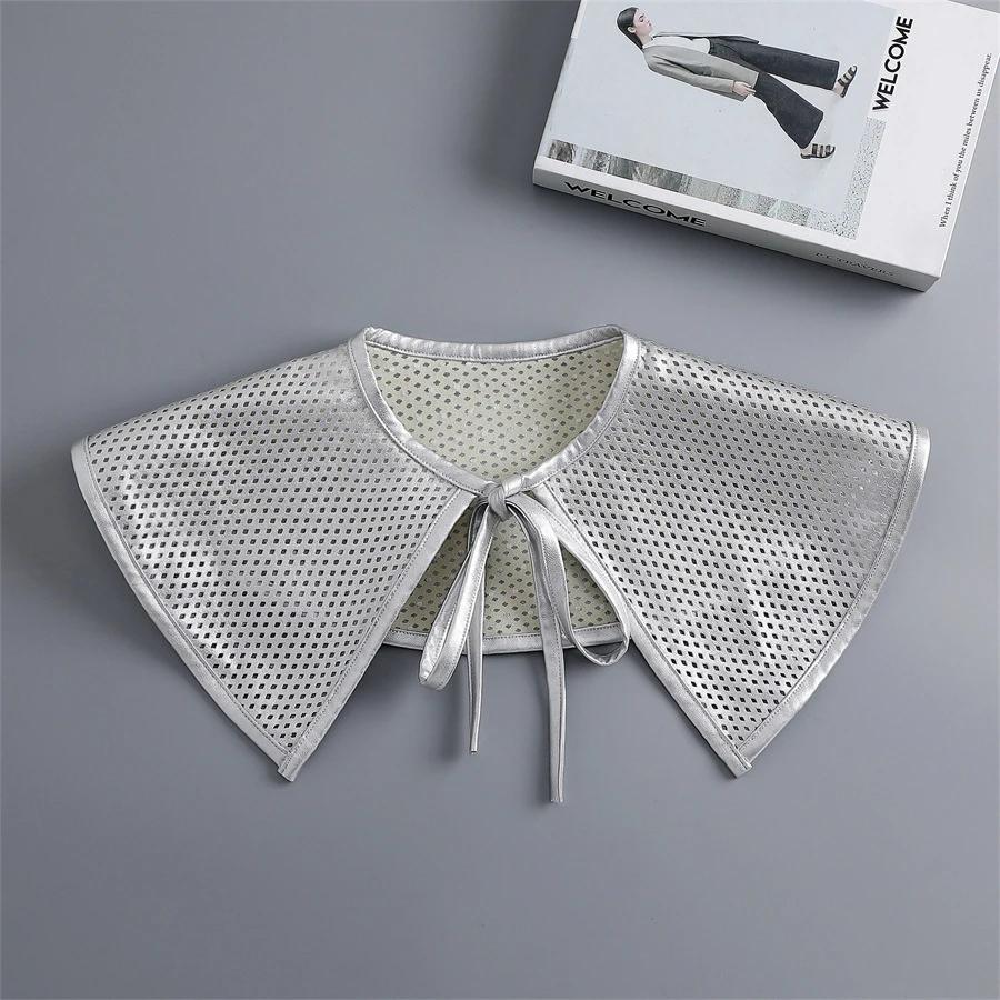 Fashion Shoulder Wraps Shawl White Fake Collar Blouse Sweater Shirt Detachable Collar Shirt False Collar Bowknots Lapel Shawl