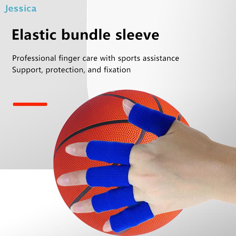 Finger Protective Sleeves for Sports - Breathable Elastic Finger Protectors for Basketball, Volleyball, Gym Workouts