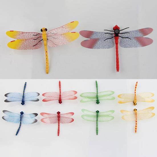 25Pcs Fake Dragonfly Garden Stake Decoration Indoor Outdoor Yard Lawn Patio Artificial Dragonfly Stake Planter Pot 3D Simulation Dragonfly Ornament