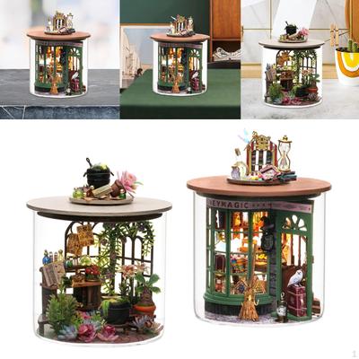 2x DIY Miniature Doll House Great Gift for Birthday Thanksgiving Store and