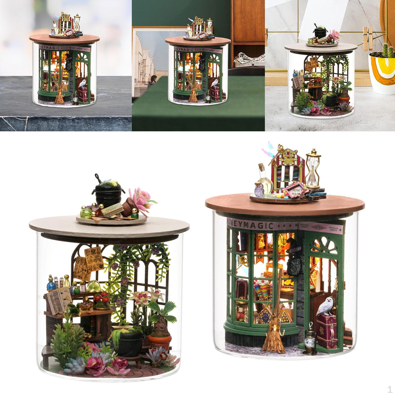 

2x Миниатюрный кукольный домик своими руками Отличный подарок на день рождения, День благодарения, для магазина и