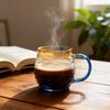 Cute Sea Stlyle 3D Wave Grain Glass Mug Coffee Milk Juice Glass Cup Heat-resistant  BorosSunset Mug desktop decoration Glass Cup