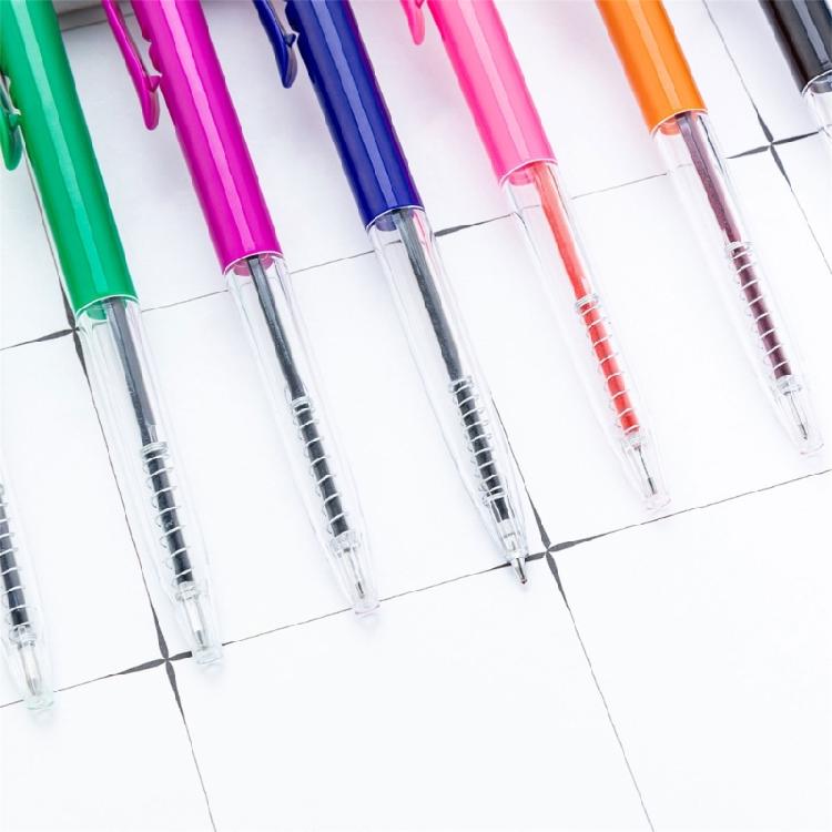 Retractable Ballpoint Pen 1.0mm Smooth Writing Tool Plastic Signing Pen For Sketching Notetaking Tasks