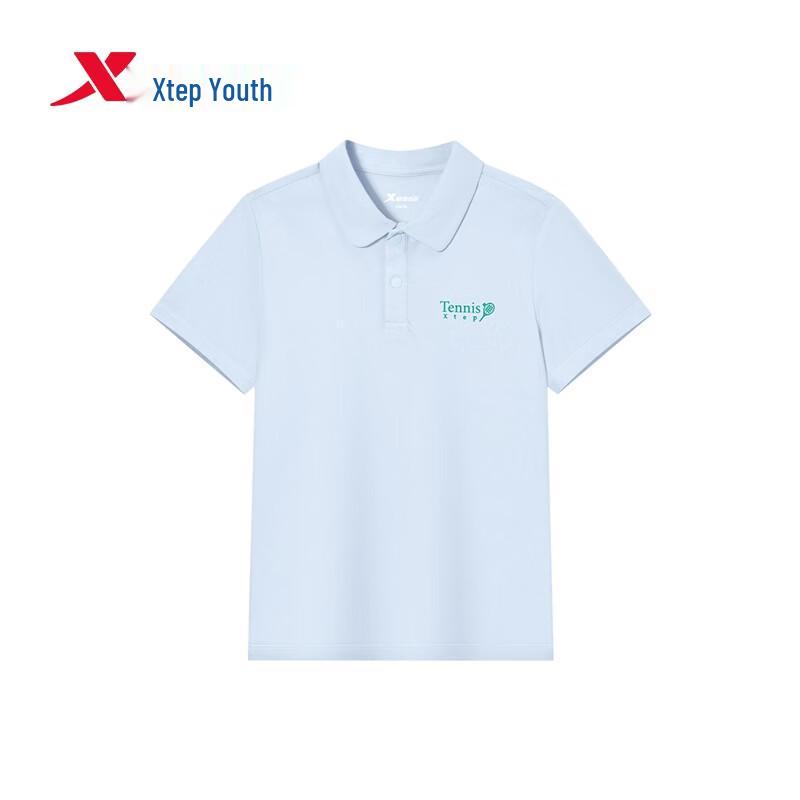 Xtep Youth 'Yuanqi' Breathable Short Sleeve Sport Polo T-Shirt