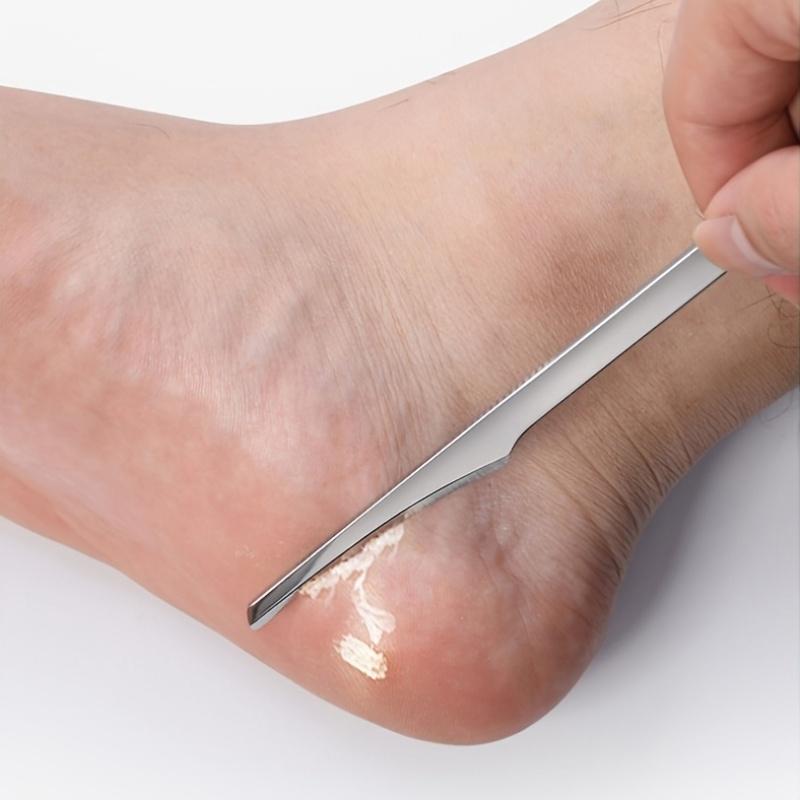 1 buc Îndepărtător calusuri picioare, Răzuitor pilă picioare oțel inoxidabil, Instrument pedichiură fără parabeni, Exfoliere manuală pentru piele moartă și calusuri