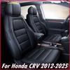 Full Set Car Seat Covers for Honda CRV 2012-2025 PU Leather Seat Protector CR-V EX EXL Hybrid Replacement Accessories