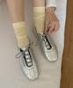 Moodnple Lucasia Silver Crack Sneakers