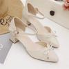 women fashion sweet pointed toe black high quality stiletto heels for sexy party lady casual beige office pumps ab612