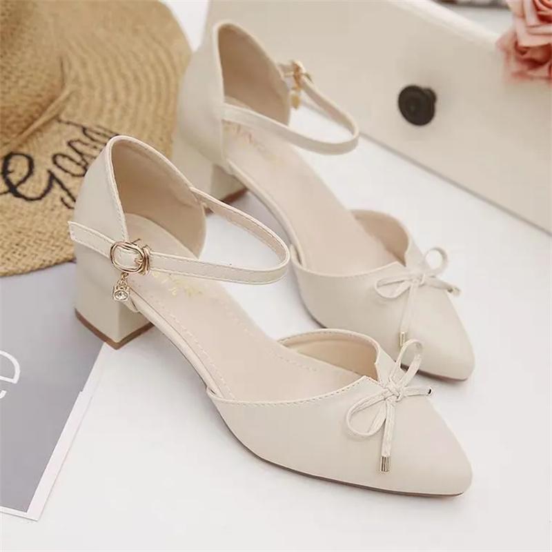 women fashion sweet pointed toe black high quality stiletto heels for sexy party lady casual beige office pumps ab612
