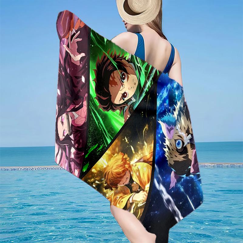Anime Slayer Adventure  Beach Towel, Super Soft Microfiber, Gift for Her/Him, Birthday, for Pool, Beach, Travel, Home Decor Fan Gifts