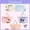 Adorable Hello Kitty Melodic Kuromi Fluffy Plush Handheld Shoulder Bag For Kids