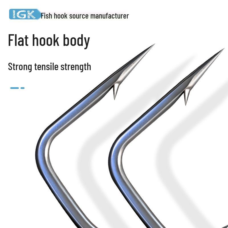 Teflon-Wide Belly Crank Hook for Texas Rig, Soft Bait, Bass, Carp & Perch - Outdoor Fishing.