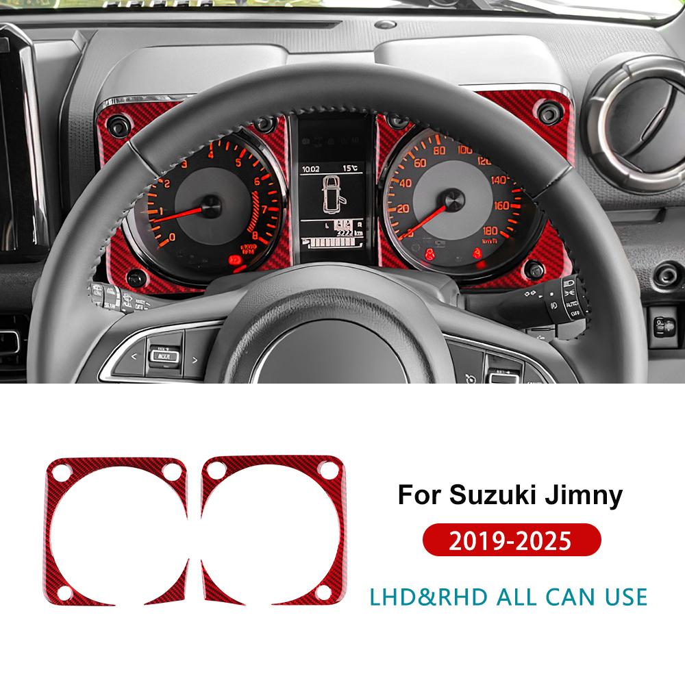 Real Soft Carbon Fiber Sticker For Suzuki Jimny 2019 2020 2025 2025 2025 2025 2025 LHD RHD Car Speedometer Frame Accessories