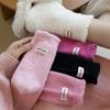 Plush Socks for Women In Winter, Thickened and Warm Mid-calf Socks, Trendy Heel, Fabric Label, Personalized Outerwear Postpartum Socks