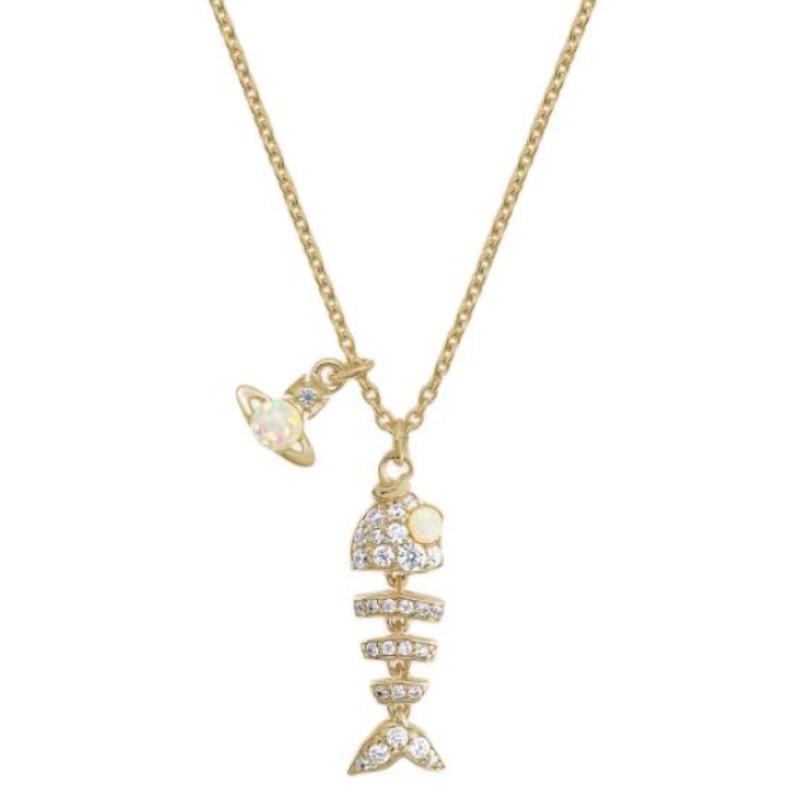 Vivienne Westwood Fishbone Pendant Recycled Silver