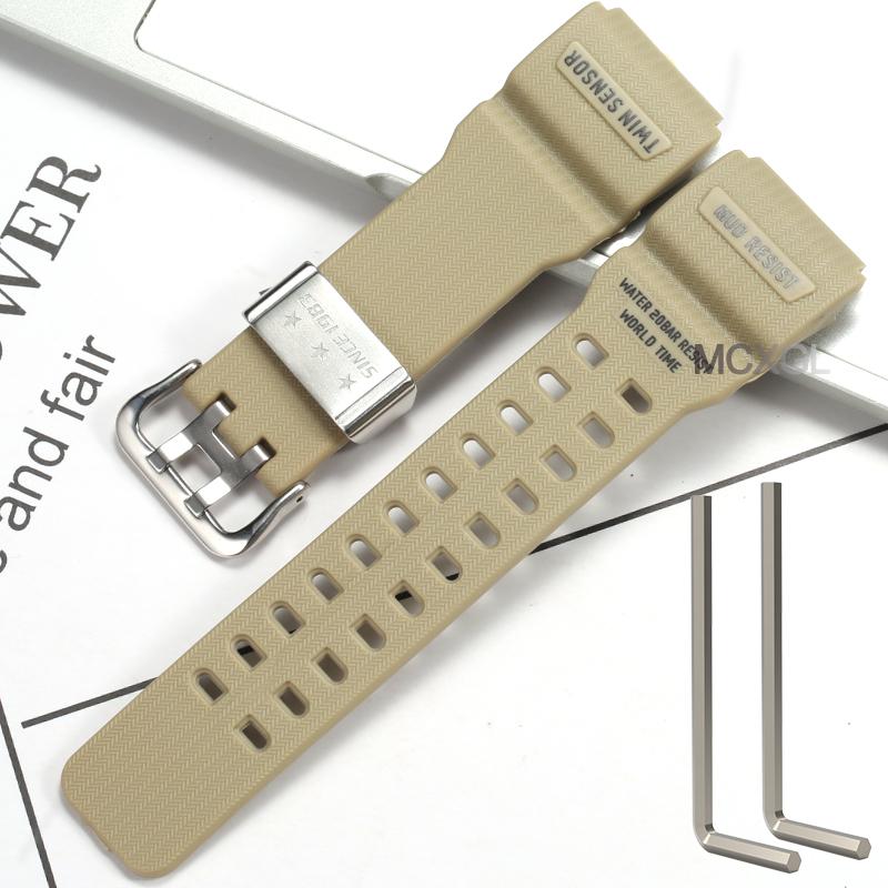 Natural Resin Replacement Watch Strap Suitable for Casio G-Shock Master G Mudmaster GG-1000 GWG-100 GSG-100 Sport Watch Bracelet