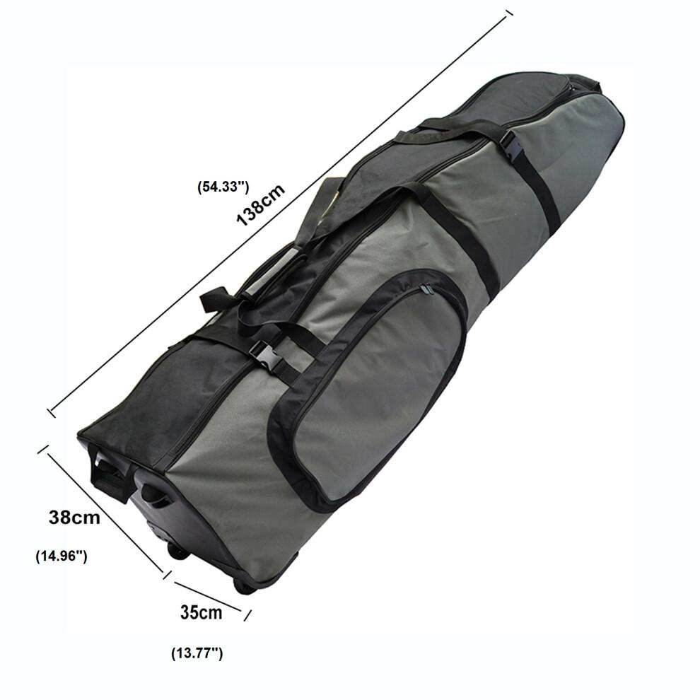 Premium Wheeled Travel Golf Bag Padded Flight Cover Case with Wheels