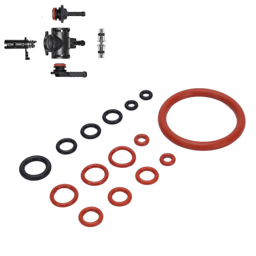 Coffee Machine O     Kit Silicone Coffee Machine Large and Small Gaskets for Replacement Black and Red