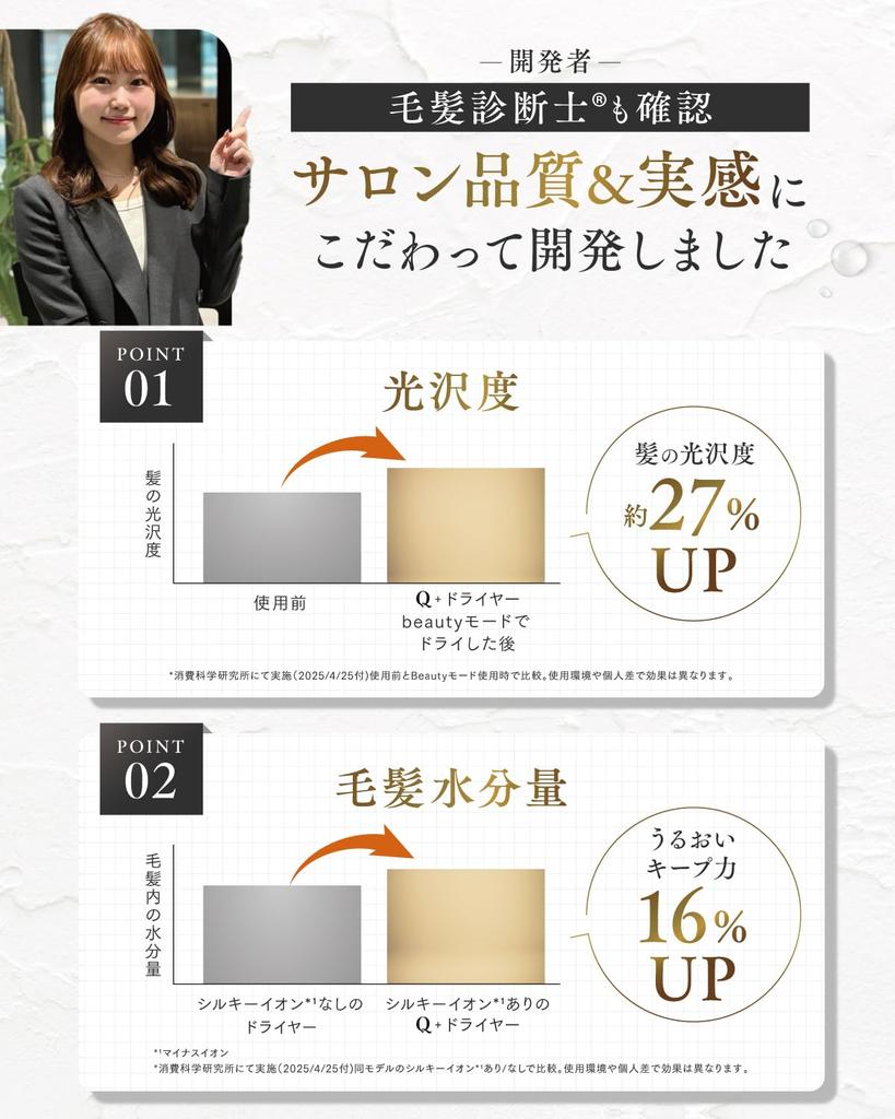 drying for those days when you want to fall asleep Qualitas Hair Fast Drying Hair High Negative Magnetic Nozzle [Quick quickly] Q+ Dryer, Dryer,