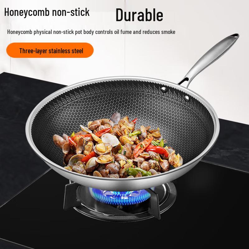Wutuo 3-Layer Stainless Steel Non-Stick Frying Pan